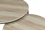 Lainey 2-piece Round Nesting Coffee Table Distressed Pine | Brown | Distressed Pine | 736040