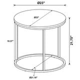 Lainey Round Occasional Side End Table Distressed Pine | Black | Distressed Pine | 736047