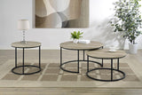 Lainey Round Occasional Side End Table Distressed Pine | Black | Distressed Pine | 736047
