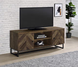 Myles 2-door Engineered Wood 60-inch TV Stand Rustic Oak | Brown | Rustic Oak | 736052
