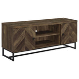Myles 2-door Engineered Wood 60-inch TV Stand Rustic Oak | Brown | Rustic Oak | 736052