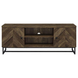 Myles 2-door Engineered Wood 60-inch TV Stand Rustic Oak | Brown | Rustic Oak | 736052