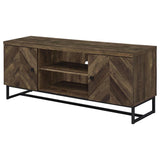 Myles 2-door Engineered Wood 60-inch TV Stand Rustic Oak | Brown | Rustic Oak | 736052