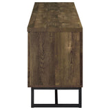 Myles 2-door Engineered Wood 60-inch TV Stand Rustic Oak | Brown | Rustic Oak | 736052