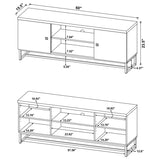 Myles 2-door Engineered Wood 60-inch TV Stand Rustic Oak | Brown | Rustic Oak | 736052