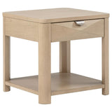 Marcelo Wood End Table with Drawer and Shelf Light Elm | Beige | Light Elm | 736057