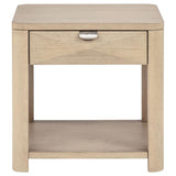 Marcelo Wood End Table with Drawer and Shelf Light Elm | Beige | Light Elm | 736057