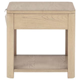 Marcelo Wood End Table with Drawer and Shelf Light Elm | Beige | Light Elm | 736057