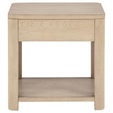 Marcelo Wood End Table with Drawer and Shelf Light Elm | Beige | Light Elm | 736057