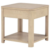 Marcelo Wood End Table with Drawer and Shelf Light Elm | Beige | Light Elm | 736057