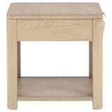 Marcelo Wood End Table with Drawer and Shelf Light Elm | Beige | Light Elm | 736057