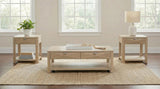 Marcelo Wood End Table with Drawer and Shelf Light Elm | Beige | Light Elm | 736057