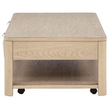 Marcelo Wood Coffee Table with 2 Drawers and Shelf Light Elm | Full | Beige | Light Elm | 736058