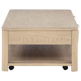 Marcelo Wood Coffee Table with 2 Drawers and Shelf Light Elm | Full | Beige | Light Elm | 736058