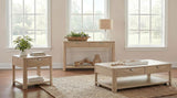 Marcelo Wood Coffee Table with 2 Drawers and Shelf Light Elm | Full | Beige | Light Elm | 736058