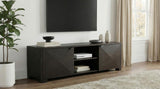 Marcelo 71-inch TV Stand Media Console Coffee | Black | Coffee | 736063