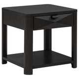 Marcelo Wood End Table with Drawer and Shelf Coffee | Brown | Coffee | 736067