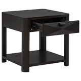 Marcelo Wood End Table with Drawer and Shelf Coffee | Brown | Coffee | 736067