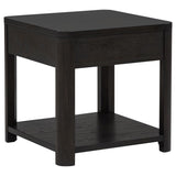 Marcelo Wood End Table with Drawer and Shelf Coffee | Brown | Coffee | 736067