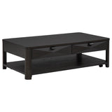 Marcelo Wood Coffee Table with 2 Drawers and Shelf Coffee | Full | Brown | Coffee | 736068
