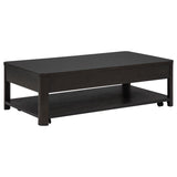 Marcelo Wood Coffee Table with 2 Drawers and Shelf Coffee | Full | Brown | Coffee | 736068