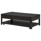 Marcelo Wood Coffee Table with 2 Drawers and Shelf Coffee | Full | Brown | Coffee | 736068