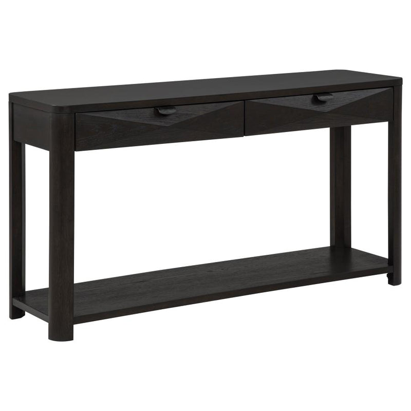 Marcelo Sofa Console Table with 2 Drawers and Shelf Coffee