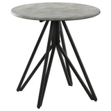 Hadi Round SmartTop Side End Table Cement and Gunmetal | King | Grey | Cement | 736177