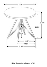Hadi Round SmartTop Side End Table Cement and Gunmetal | King | Grey | Cement | 736177