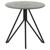 Hadi 2-piece Round SmartTop Coffee and End Table Set Cement | King | Grey | Cement | 736178-S2