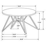 Hadi 2-piece Round SmartTop Coffee and End Table Set Cement | King | Grey | Cement | 736178-S2