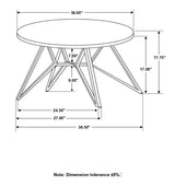 Hadi Round SmartTop Coffee Table Cement and Gunmetal | Grey | Cement | 736178