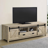 Madra 2-door Engineered Wood 79-inch TV Stand Distressed Pine | Brown | Distressed Pine | 736263