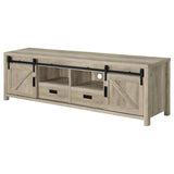 Madra 2-door Engineered Wood 79-inch TV Stand Distressed Pine | Brown | Distressed Pine | 736263