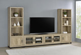 Sachin 3-piece 79-inch TV Entertainment Center Antique Pine | King | Brown | Distressed Pine | 736283-SET