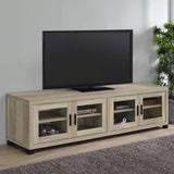 Sachin 4-door Engineered Wood 79-inch TV Stand Distressed Pine | Brown | Distressed Pine | 736283
