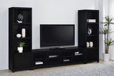 Sachin 3-piece Entertainment Center 79-inch TV Stand Black | Black | 736303-SET