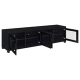 Sachin 3-piece Entertainment Center 79-inch TV Stand Black | Black | 736303-SET