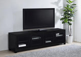 Sachin 4-door Engineered Wood 79-inch TV Stand Black | Black | 736303