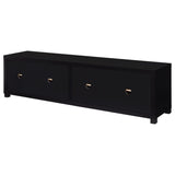 Sachin 4-door Engineered Wood 79-inch TV Stand Black | Black | 736303