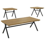 Colmar 3-piece Engineered Wood Coffee Table Set Golden Oak | King | Brown | Golden Oak | 753424