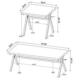 Colmar 3-piece Engineered Wood Coffee Table Set Golden Oak | King | Brown | Golden Oak | 753424