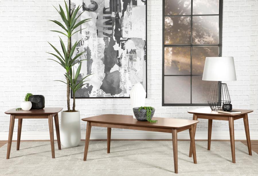 Radley 3-piece Rectangular Coffee Table Set Natural Walnut | Brown | Natural Walnut | 753524