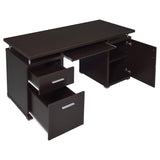 Tracy 55-inch 2-drawer Office Computer Desk Cappuccino | Brown | Cappuccino | 800107