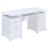 Tracy 55-inch 2-drawer Office Computer Desk White | White | 800108