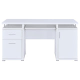 Tracy 55-inch 2-drawer Office Computer Desk White | White | 800108