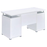Tracy 55-inch 2-drawer Office Computer Desk White | White | 800108