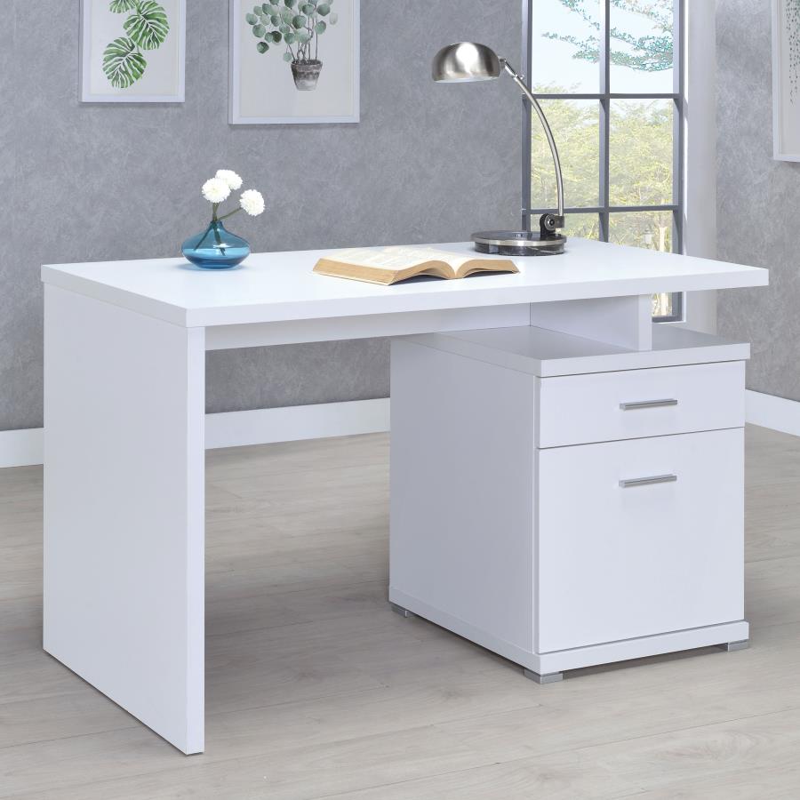 Irving 47-inch 2-drawer Office Computer Desk White | White | 800110