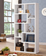 Theo 71-inch 6-shelf Bookshelf White | White | 800136