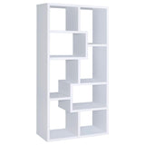 Theo 71-inch 6-shelf Bookshelf White | White | 800136